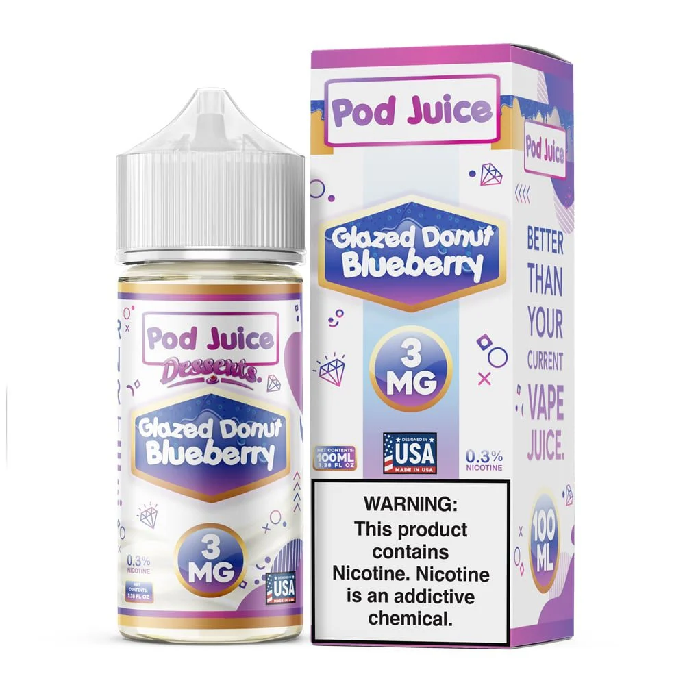 Glazed Donut Blueberry by Pod Juice – 100mL