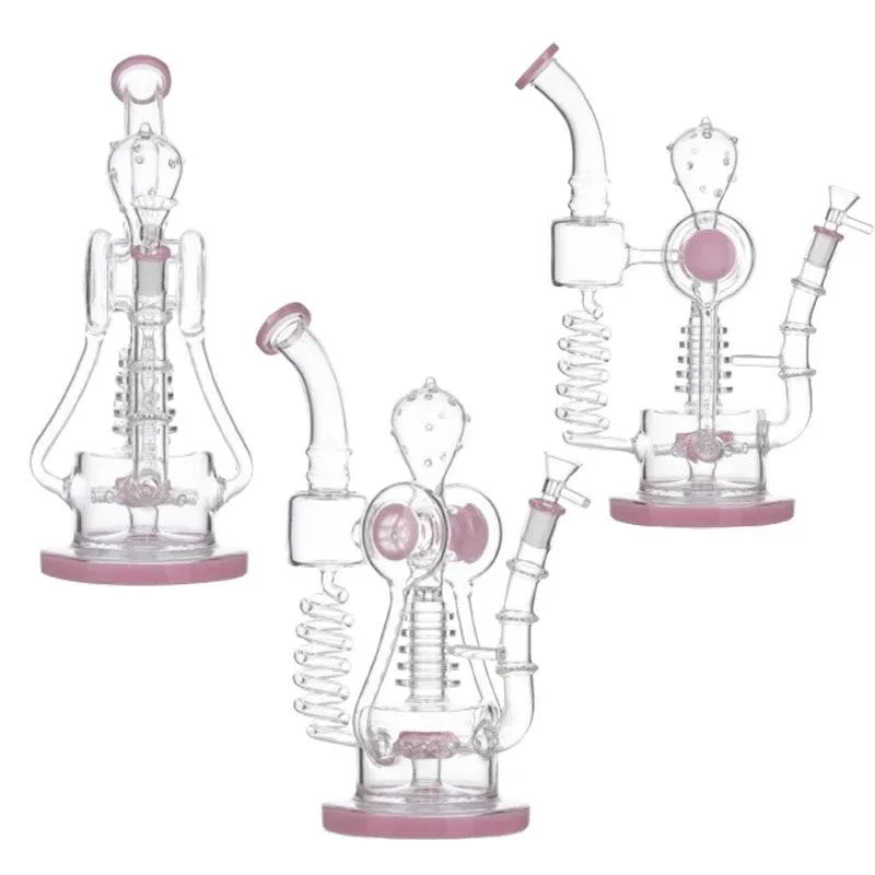 13″ Double Hopper Recycler Glass Bong