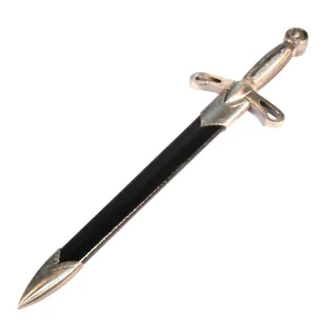 23″ Black Knight King Sword w/ Silver Crossguard