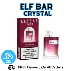 Strawberry Ice Elf Bar Crystal 600 Disposable Kit | ONLY £1.79