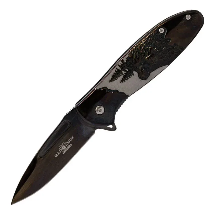Black Widow - Black Bear Foldable Pocket Knife
