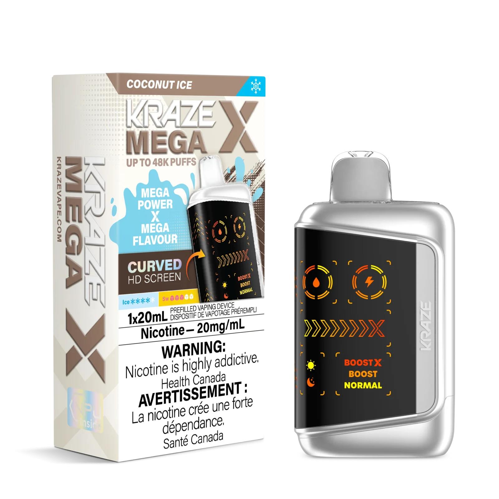 Kraze Mega X Rechargeable Disposable Vape 20mL - Image 2