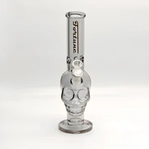 Fortune - 14" 7mm Electroplated Skull Glass Bong