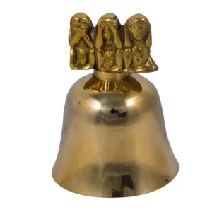 ZenN - Brass Bell Gold 3 Monkeys