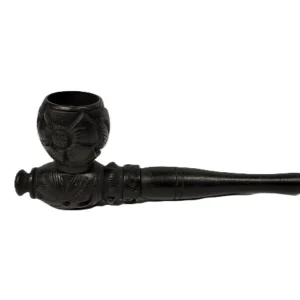 4" Carved Wood Tobacco Pipe