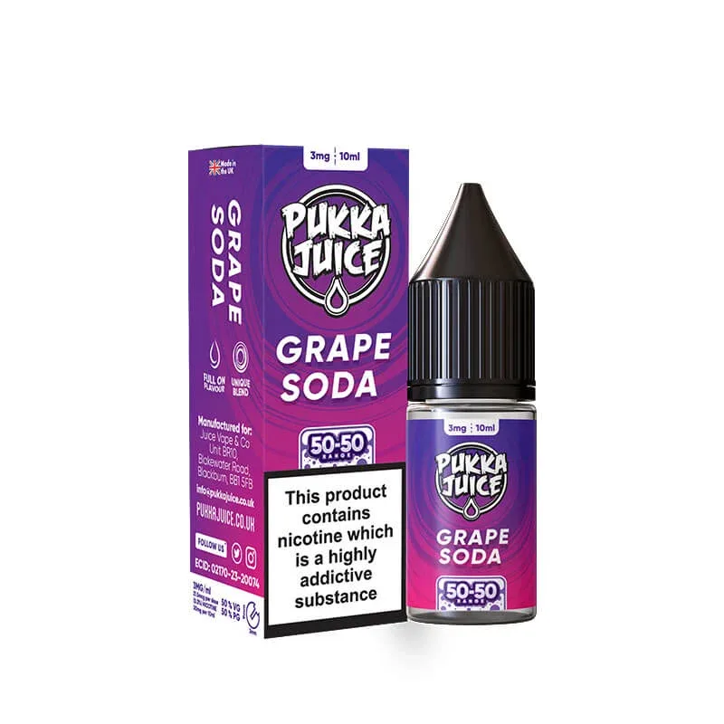 Pukka Juice Grape Soda 10ml 50/50 E-Liquid - Image 2