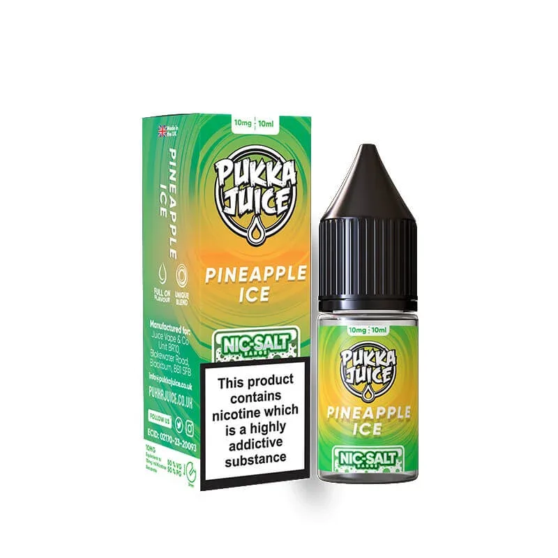 Pukka Juice Pineapple Ice 10ml Nic Salt E-liquid - Image 2