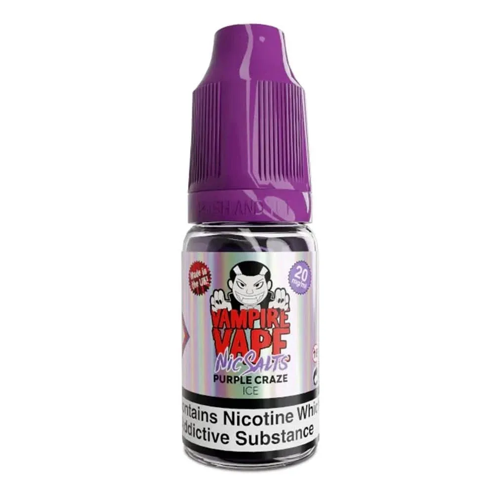 Purple Craze Ice Nic Salt E-Liquid by Vampire Vape (10ml)