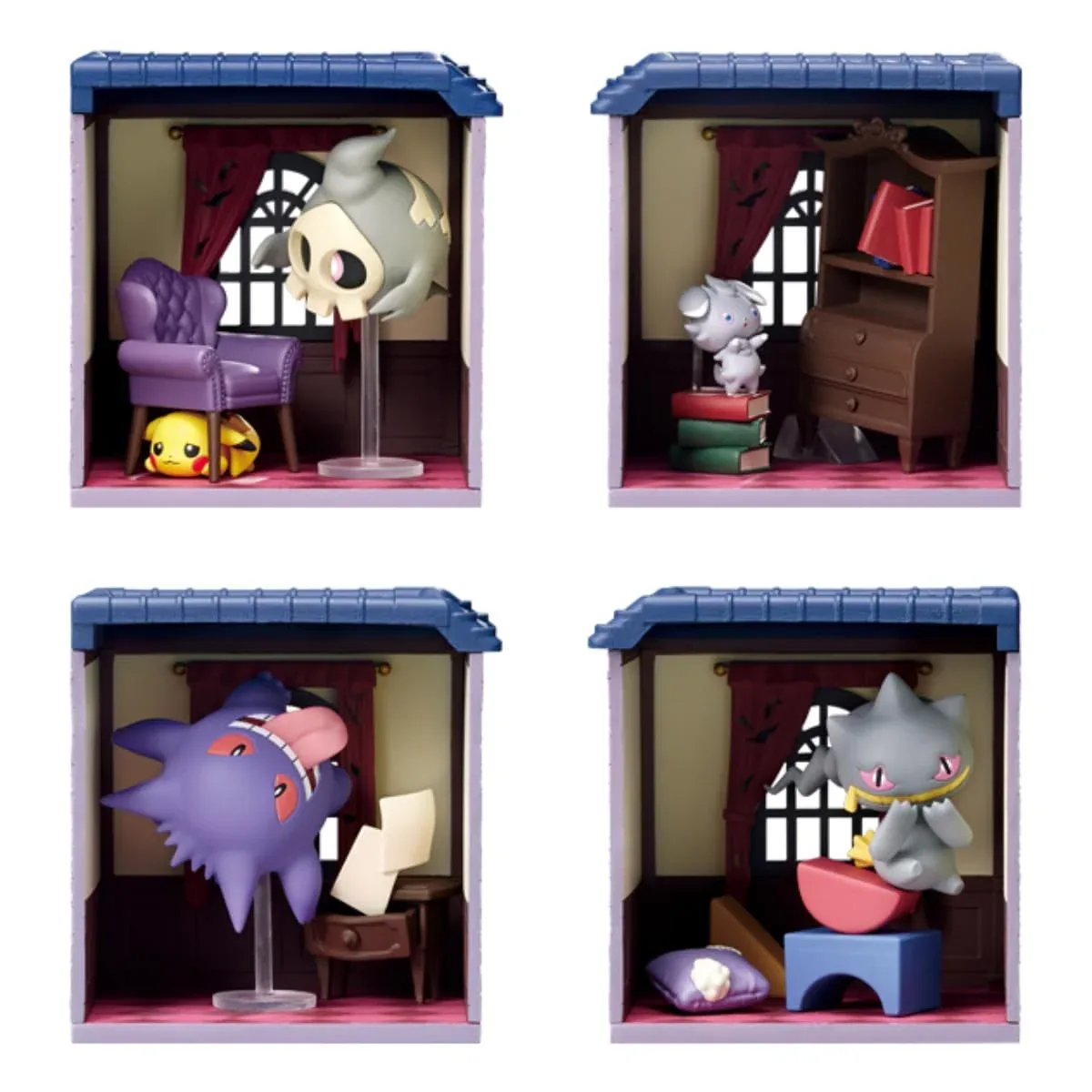 Re-Ment Pokemon Midnight Mysterious Mansion Box 4 Types 4 Pieces Set