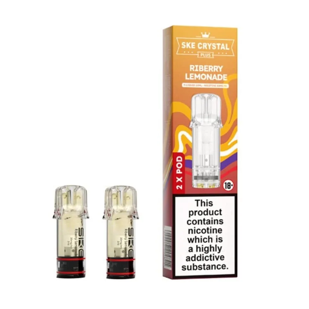 Riberry Lemonade Prefilled Pods by SKE Crystal Plus (2 x 2ml)