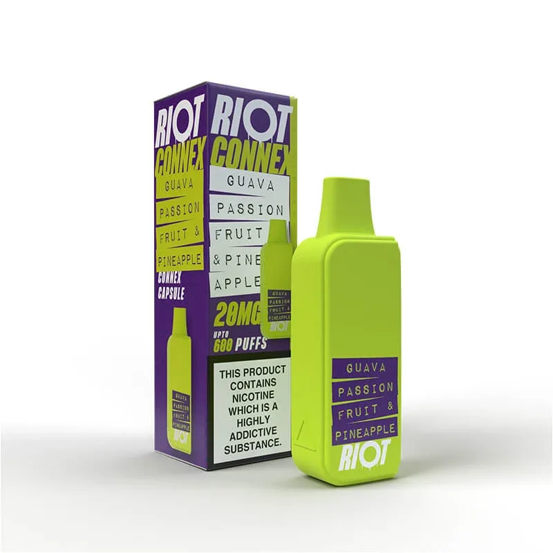 Riot Squad Connex Guava Passionfruit Pineapple Prefilled Vape Pod 20mg - 1PK - Image 2