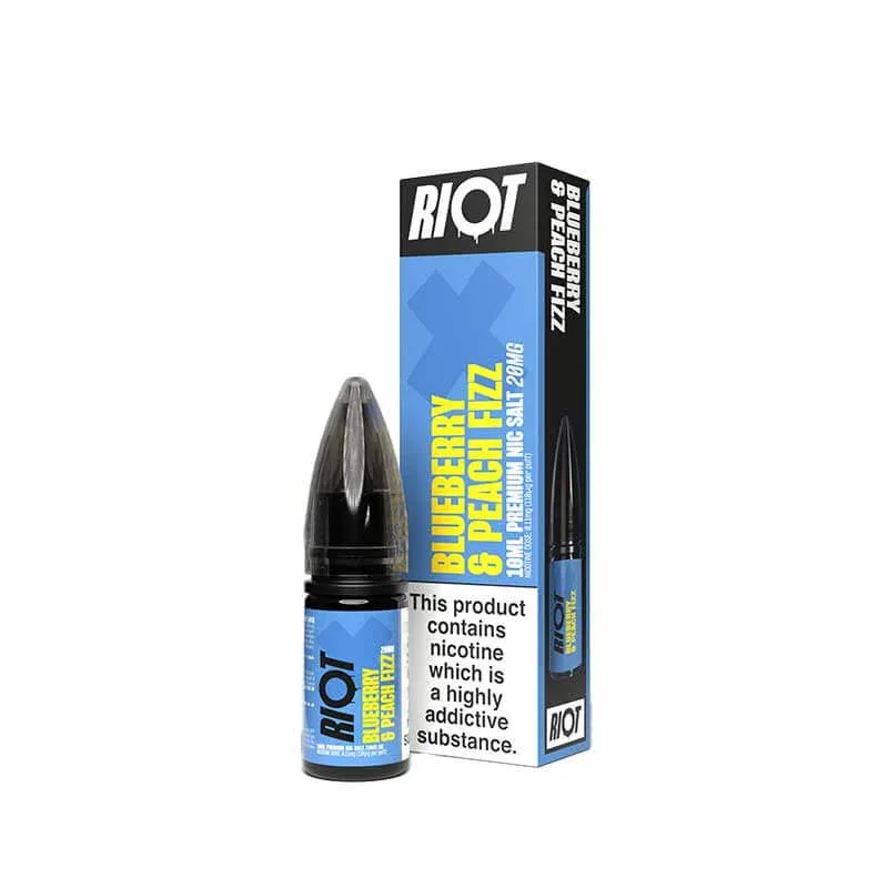 Riot X Nic Salts Blueberry Peach Fizz 10ml E-Liquid