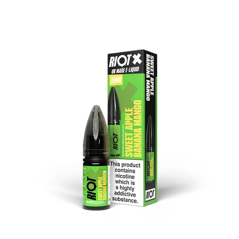 Riot X Nic Salts Sweet Apple Banana and Mango 10ml E-Liquid - Image 2