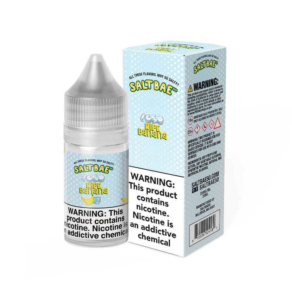 Ripe Banana Iced Salt Bae 50 Salts 30mL