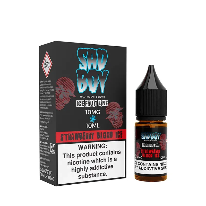Sadboy Strawberry Blood Ice 10ml Nic Salt E-Liquid - Image 2