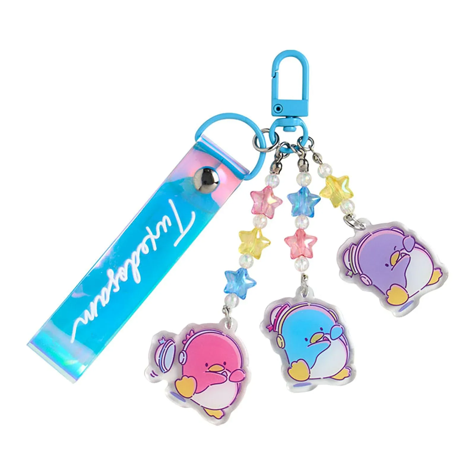 Sanrio Tuxedo Sam Keychain Dance Music PVC Acrylic Steel 072532 - Image 2