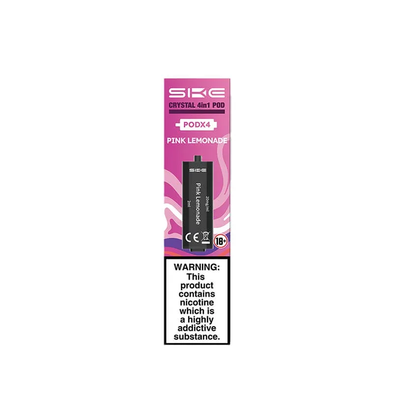 SKE Crystal 2400 4in1 Pink Lemonade Pre-Filled Vape Pods 20mg - 4 x Pods