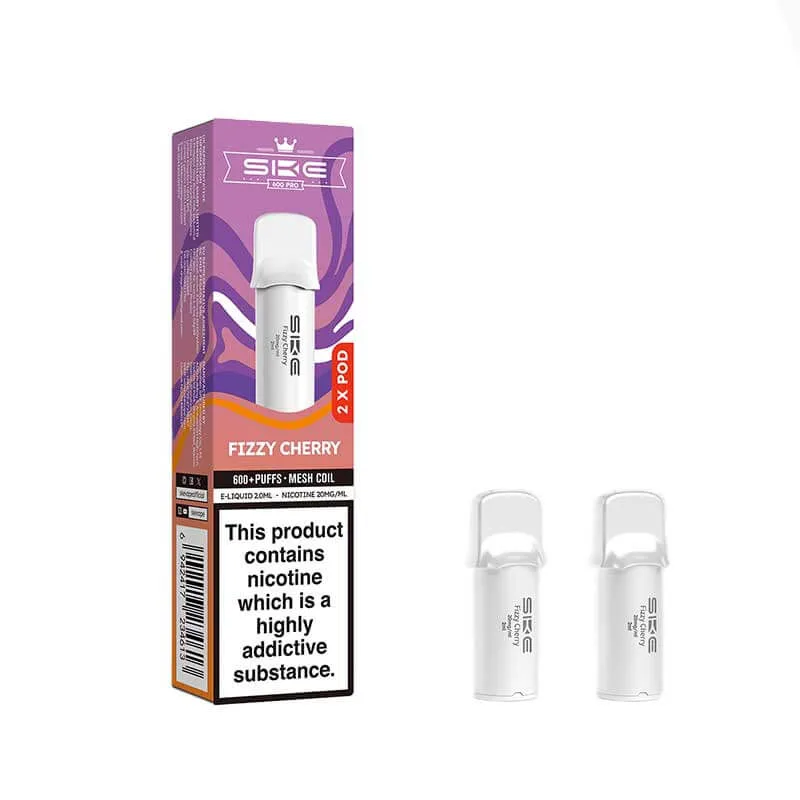 SKE Crystal Pro Fizzy Cherry Prefilled Vape Pods 20mg - 2PK