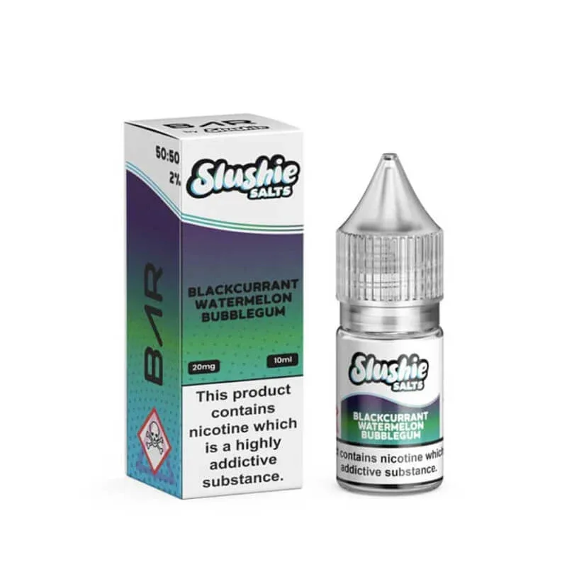 Slushie Bar Salts Blackcurrant Watermelon Bubblegum 10ml E-Liquid - Image 2