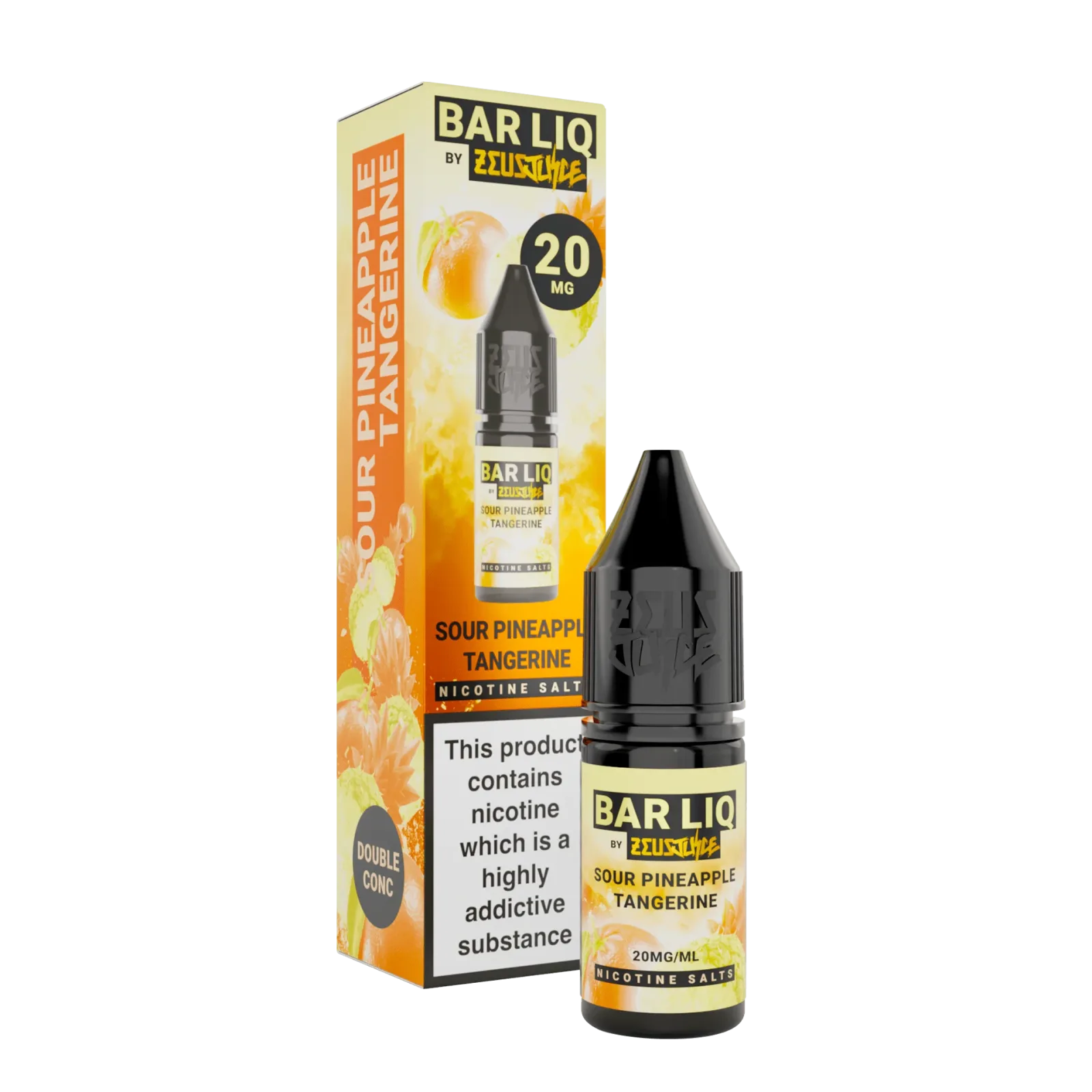 Sour Pineapple Tangerine Nic Salt Bar Liq By Zeus Juice