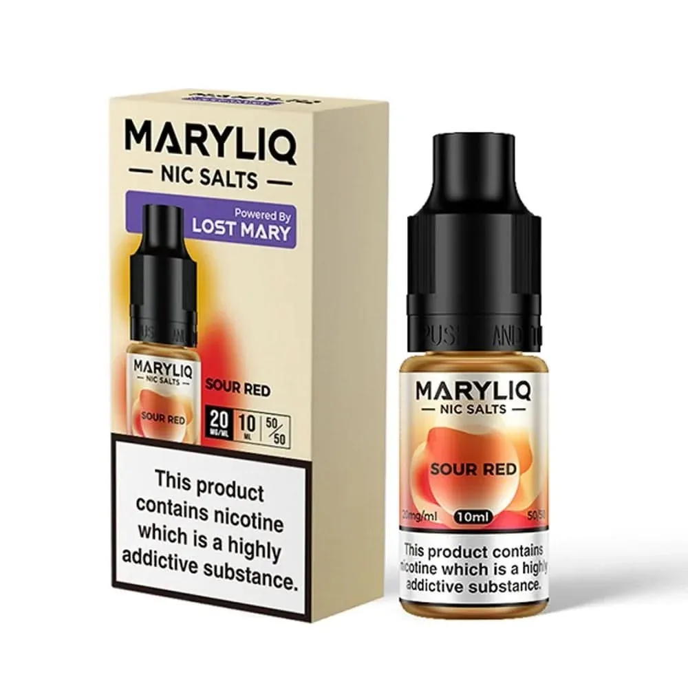 Sour Red Nic Salt E-Liquid by Lost Mary Maryliq (10ml)