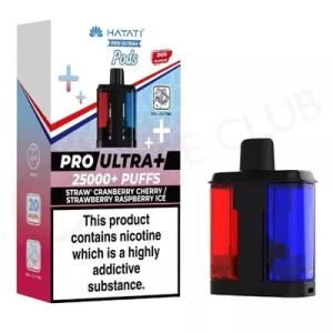 Straw Cranberry Cherry & Strawberry Raspberry Ice Hayati Pro Ultra Plus Refill Pod