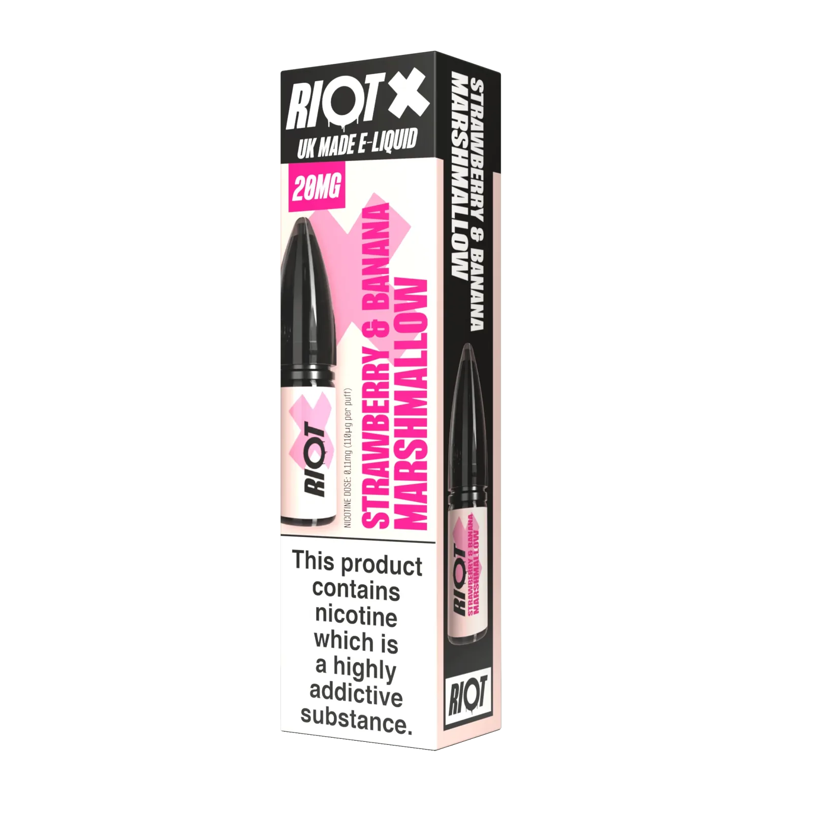 Strawberry & Banana Marshmallow Nic Salt By Riot X