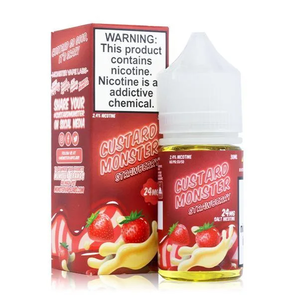 Strawberry Custard by Custard Monster Salts Series 30mL