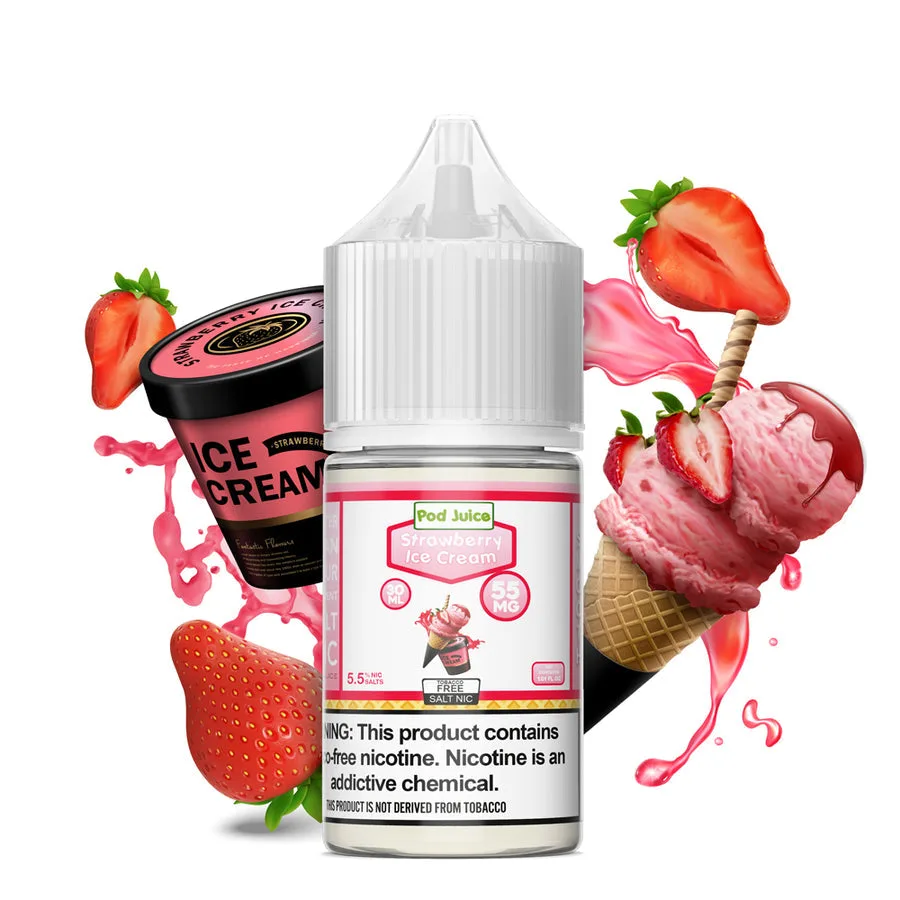 Strawberry Ice Cream by Pod Juice TFN Salts Series 30mL