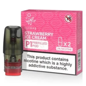 Strawberry Ice Cream Elf Bar Mate P1 Prefilled Pod