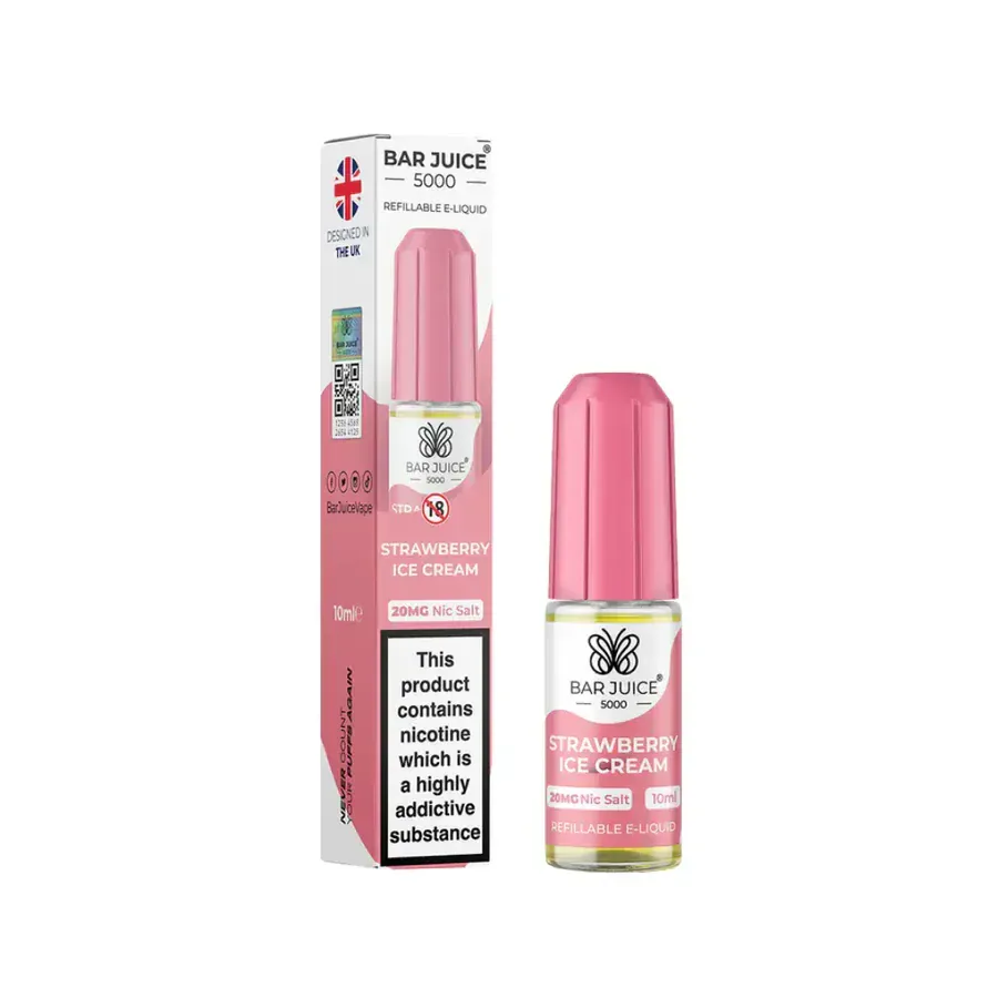 Strawberry Ice Cream Nic Salt By Bar Juice 5000
