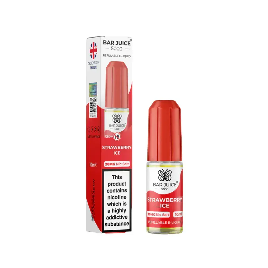 Strawberry Ice Nic Salt By Bar Juice 5000