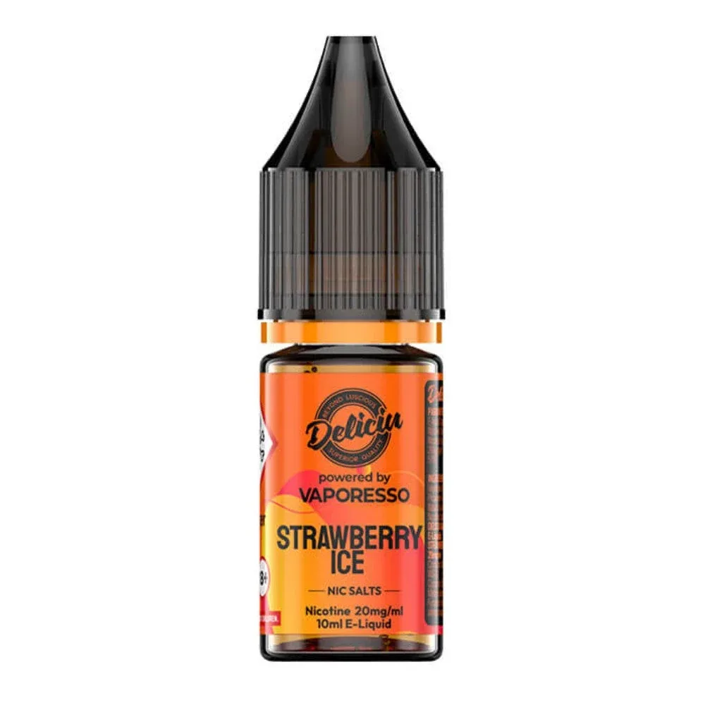 Strawberry Ice Nic Salt E-Liquid by Deliciu (10ml)