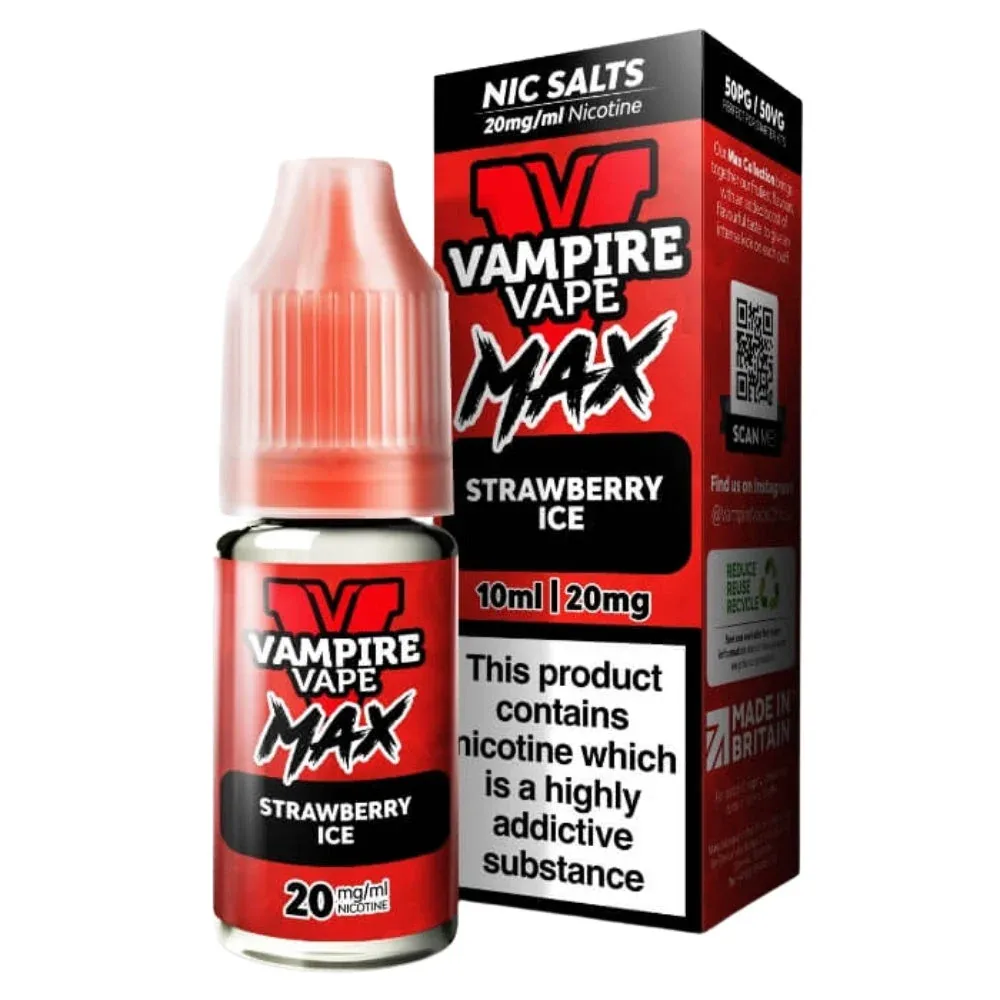 Strawberry Ice VV Max Nic Salt E-Liquid by Vampire Vape (10ml)