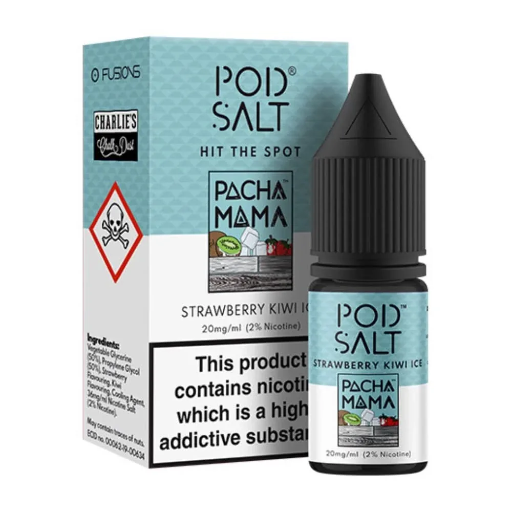 Strawberry Kiwi Ice Nic Salt E-Liquid Fusion Series by Pod Salt (10ml)