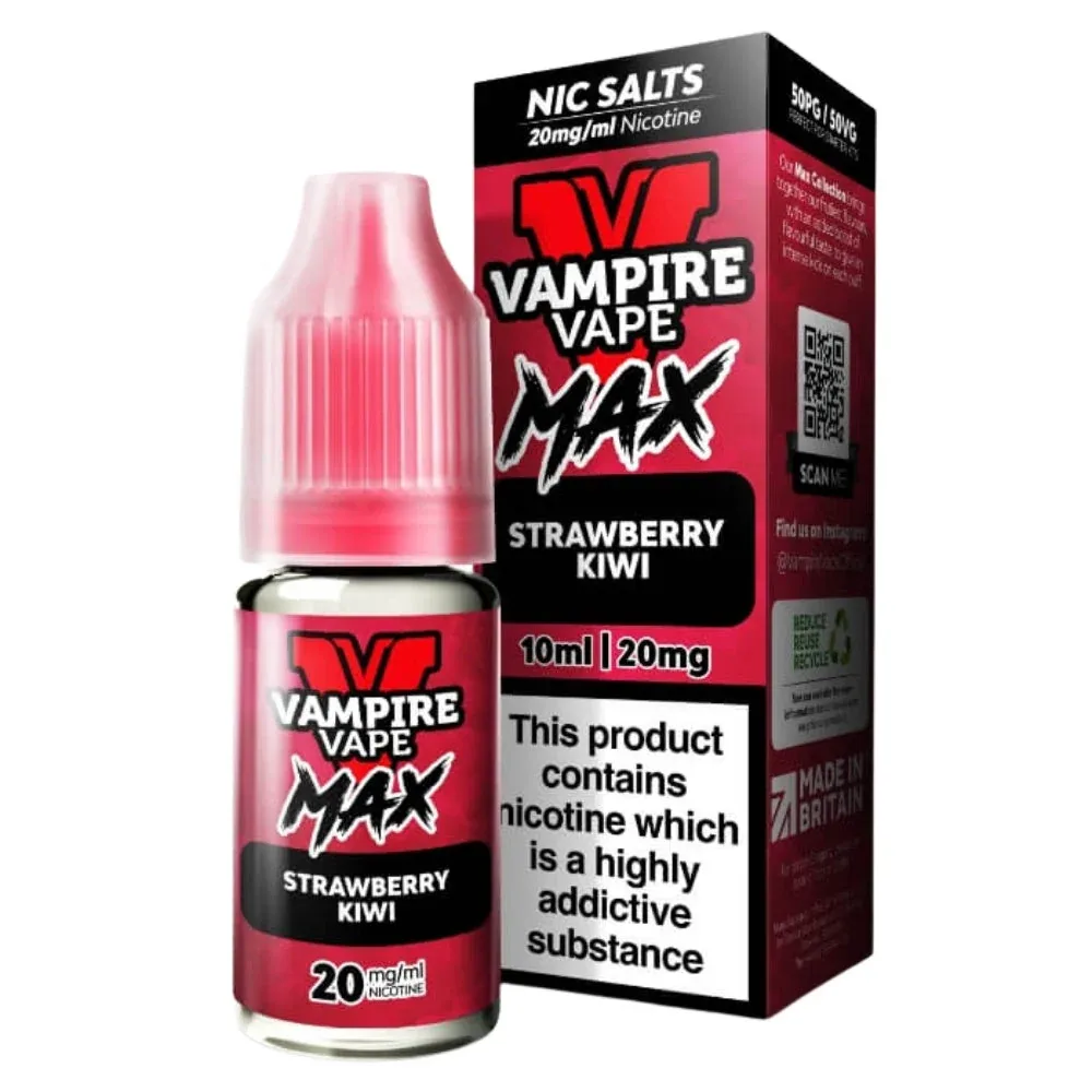 Strawberry Kiwi VV Max Nic Salt E-Liquid by Vampire Vape (10ml)