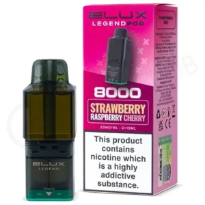 Strawberry Raspberry Cherry Elux Legend 8000 Prefilled Pod