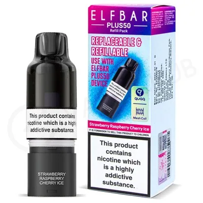 Strawberry Raspberry Cherry Ice Elf Bar Plus Refill Pod