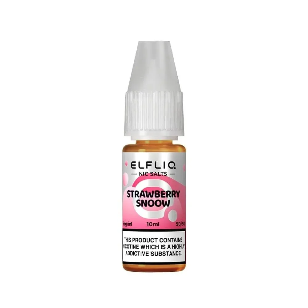 Strawberry Snoow (Strawberry Ice Cream) Nic Salt E-Liquid by Elf Bar Elfliq (10ml) - Image 2