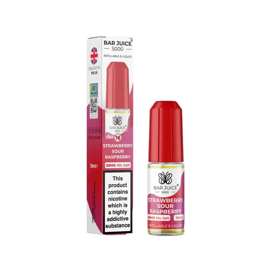 Strawberry Sour Raspberry Nic Salt By Bar Juice 5000