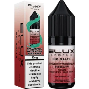Strawberry watermelon bubblegum ELUX Legend nic salts e-liquid 10ml