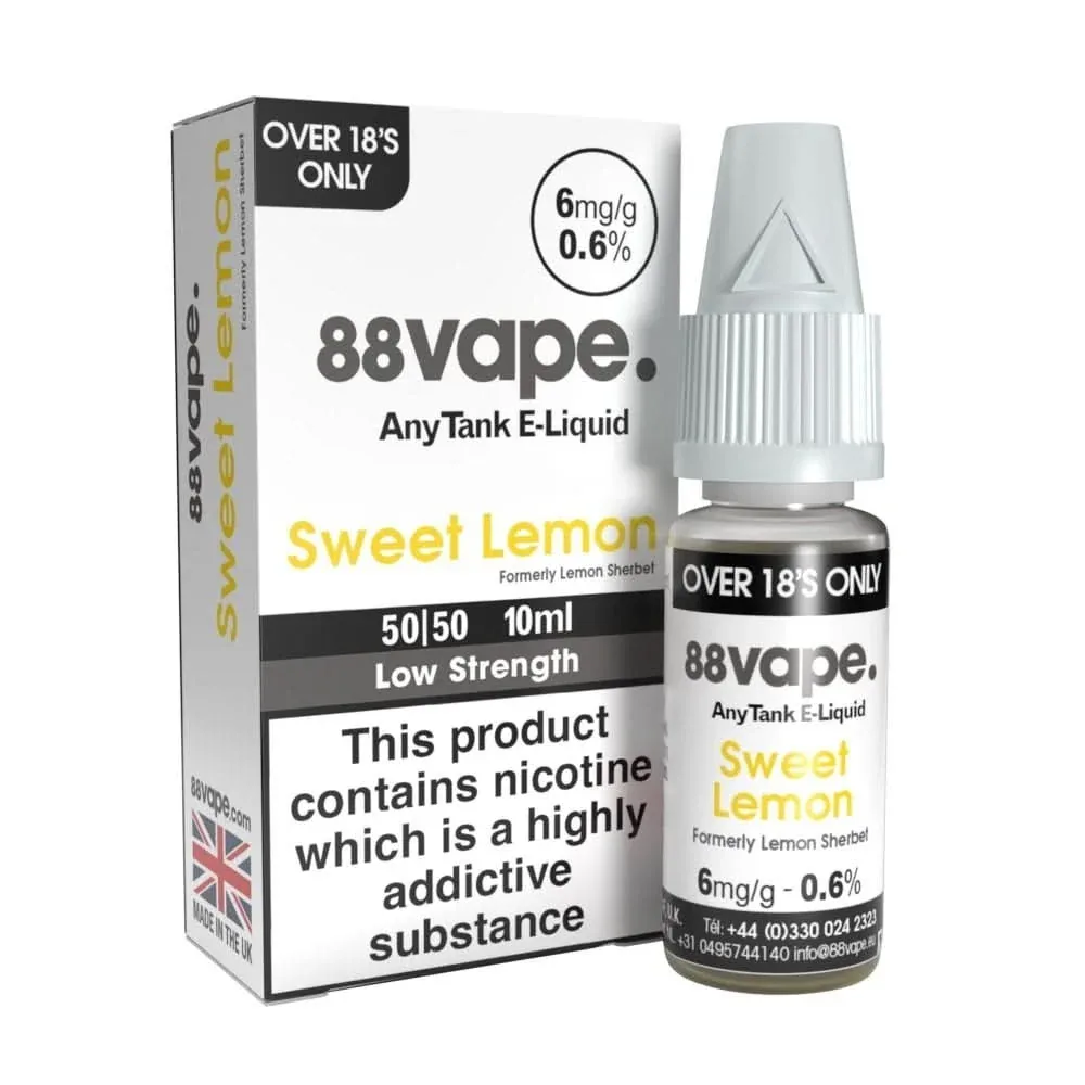 Sweet Lemon (Lemon Sherbet) E-Liquid Anytank Series by 88vape (10ml)