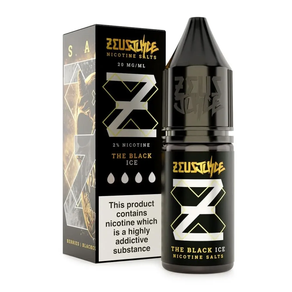 The Black Ice Nic Salt E-Liquid by Zeus Juice (10ml)