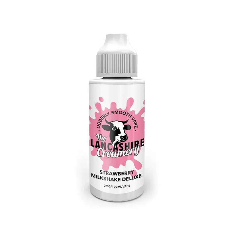The Lancashire Creamery Strawberry Milkshake Deluxe 100ml Shortfill