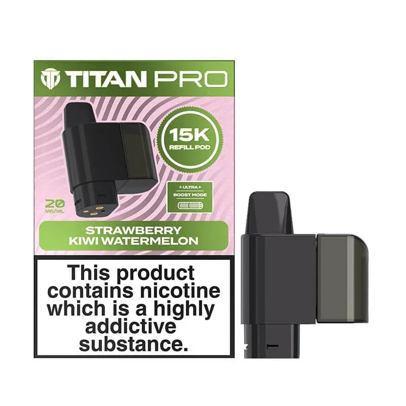 Titan Pro 15K Strawberry Kiwi Watermelon Prefilled Pod + Refills