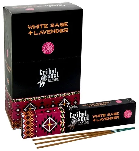 Tribal Soul - White Sage Lavender Incense Sticks - 15g