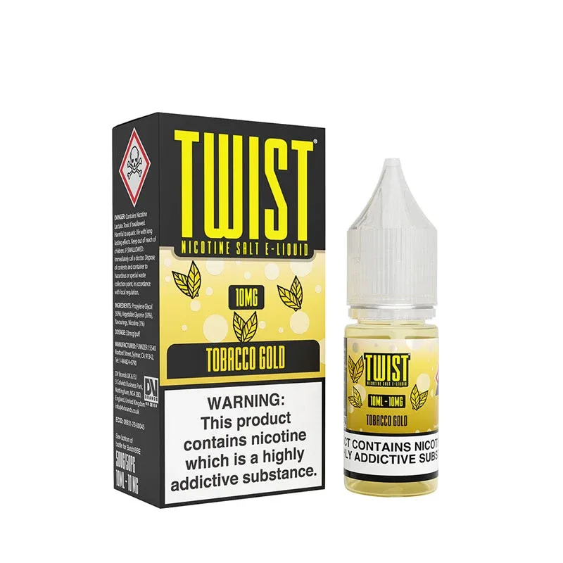 Twist Tobacco Gold 10ml Nic Salt E-Liquid - Image 2