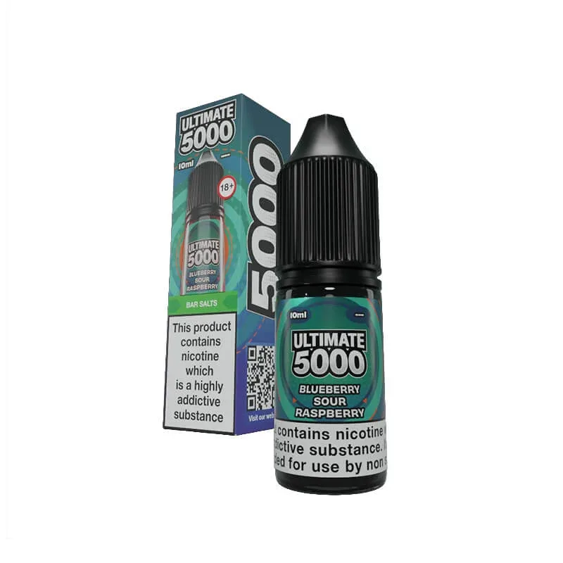 Ultimate 5000 Bar Salt Blueberry Sour Raspberry 10ml E-Liquid By Ultimate Juice - Image 2