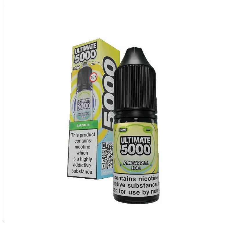 Ultimate 5000 Bar Salt Pineapple Ice 10ml E-Liquid By Ultimate Juice - Image 2