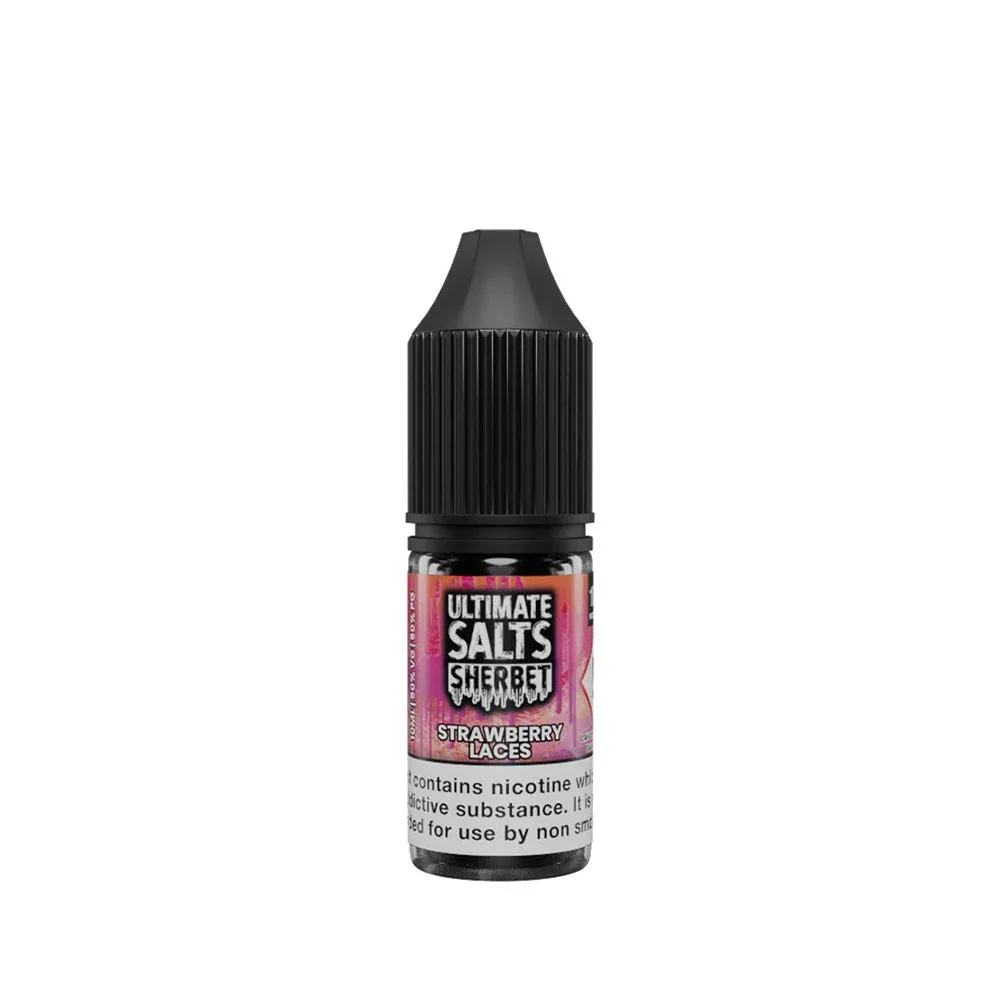 Ultimate Salts Sherbet Strawberry laces 10ml Nic Salt E-Liquid - Image 2